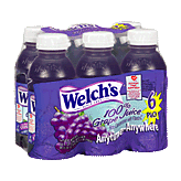 Welch's Bottled & Single Serve  grape juice from concentrate with vitamin c, 6-10 fl. oz. bottles Left Picture